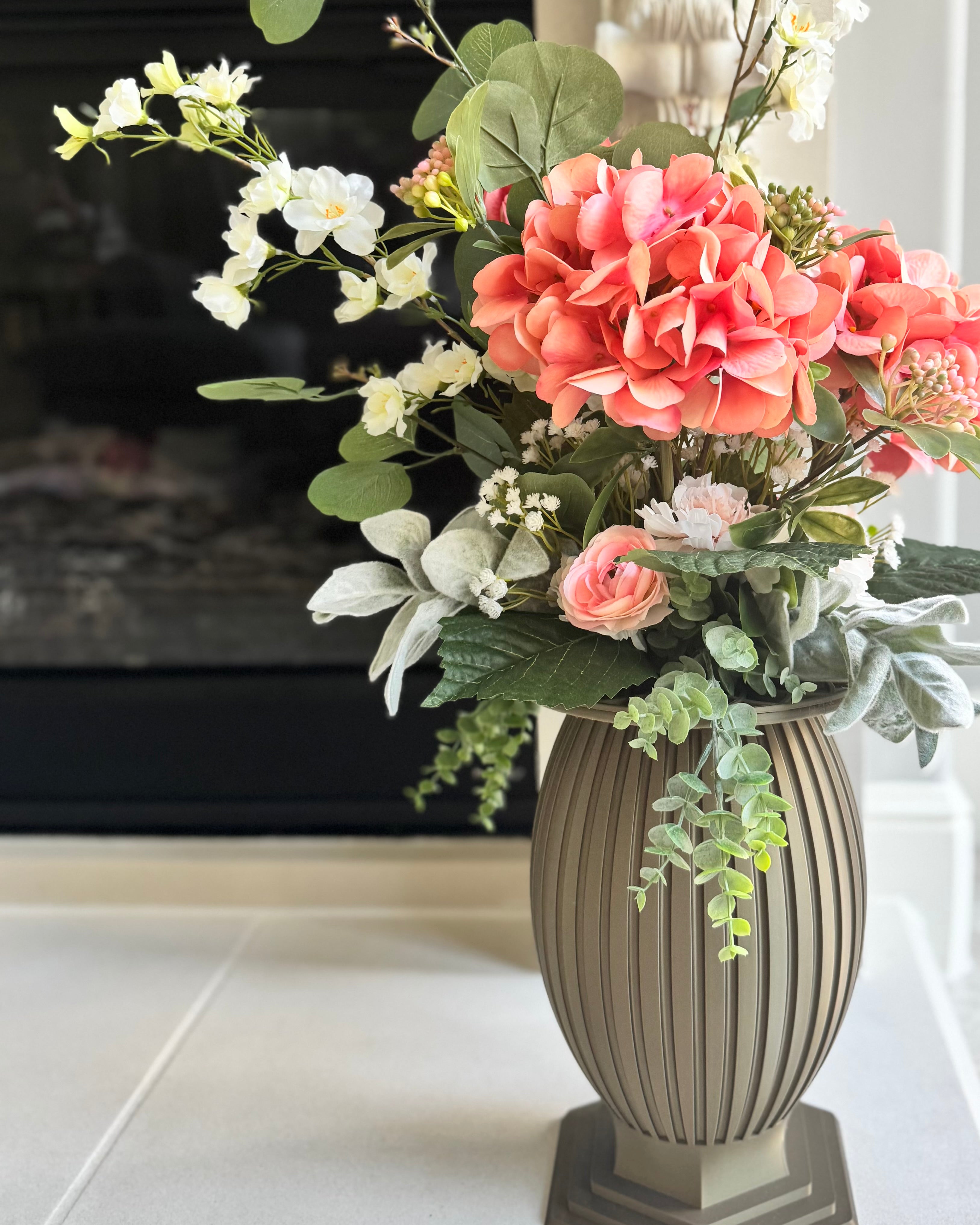 Column Vase — Removable Glass Insert