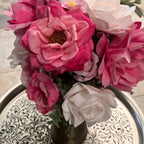 Strawberry Shortcake floral arrangement displayed in Warm Bronze Bouquet Vase