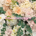 D&W Remembrance Collection Rosé Champagne floral palette featuring blush hydrangeas, champagne roses, white orchids and eucalyptus