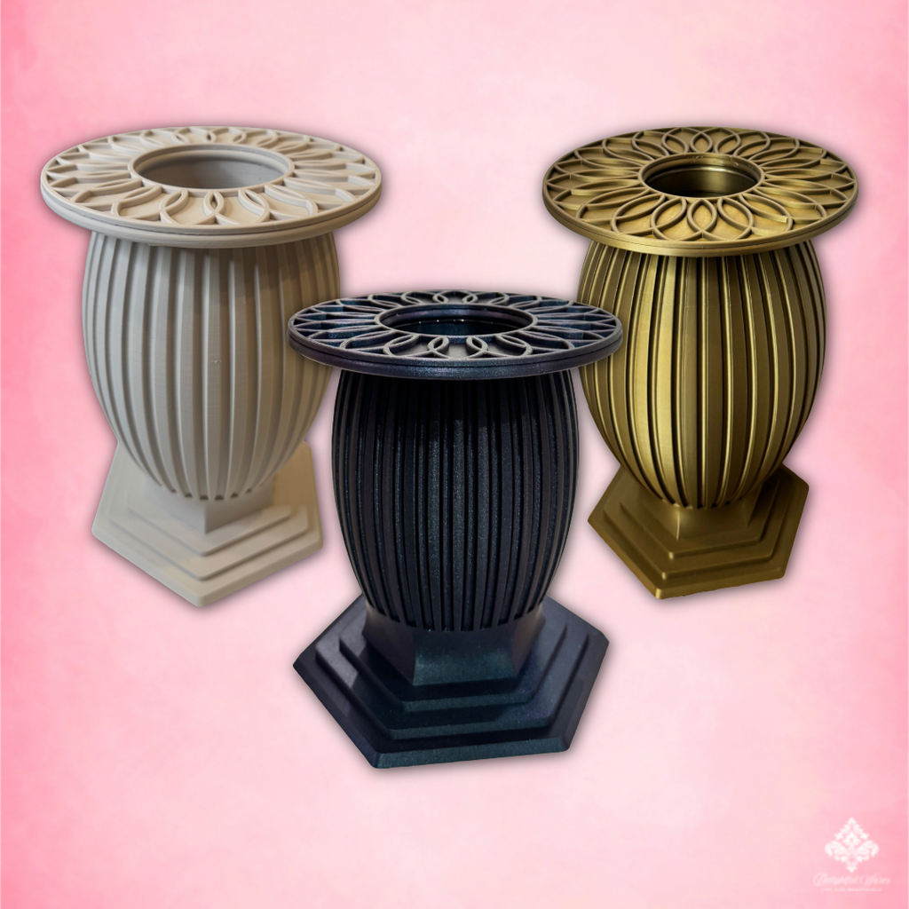 Column Vase — Removable Glass Insert