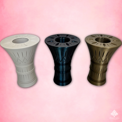 Bouquet Vase shown in Bone White, Onyx Shimmer and Warm Bronze finishes