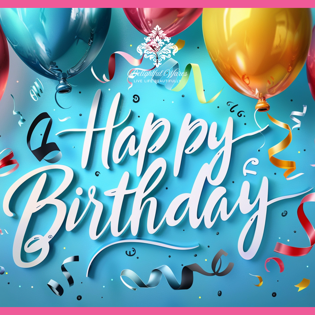 Birthday gift card design for D&W Delightful Wares