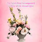 Palais Bowl arrangement shown in Bone White vessel finish
