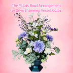 Palais Bowl arrangement shown in Onyx Shimmer vessel finish