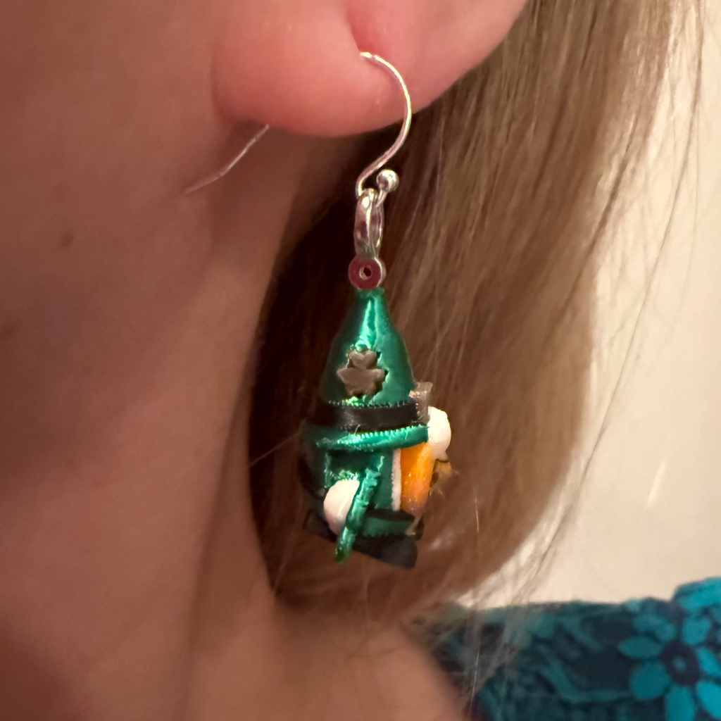 Lepre-Gnome Earrings — St. Patrick’s Day — Sterling Silver Hooks