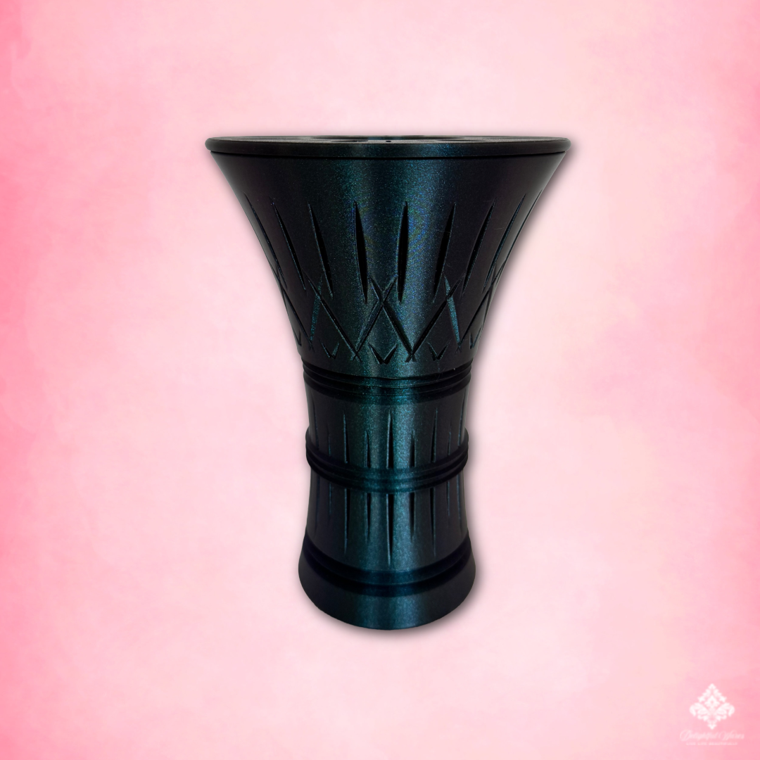 Onyx Shimmer Bouquet Vase with removable glass insert