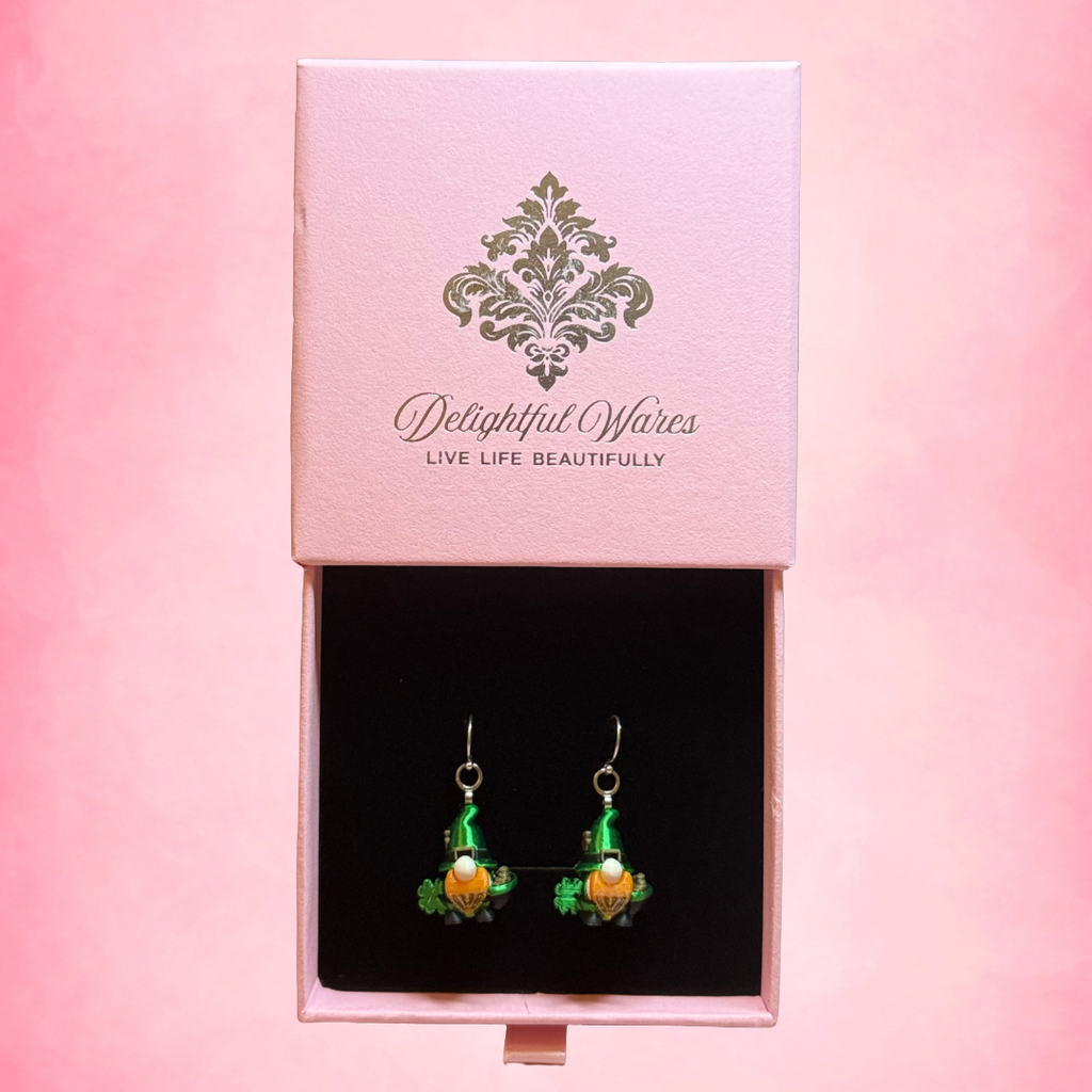 Lepre-Gnome Earrings — St. Patrick’s Day — Sterling Silver Hooks