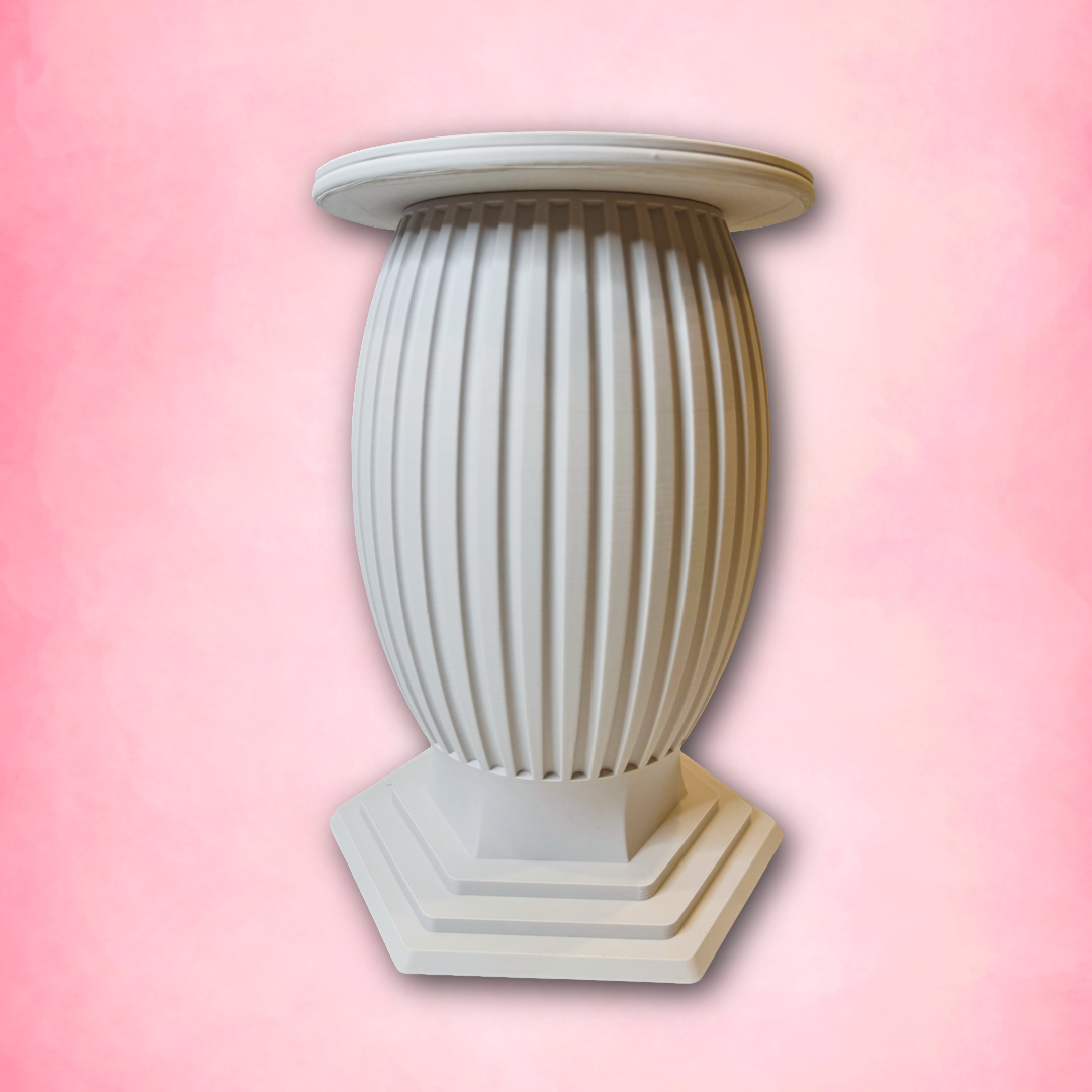 Column Vase — Removable Glass Insert