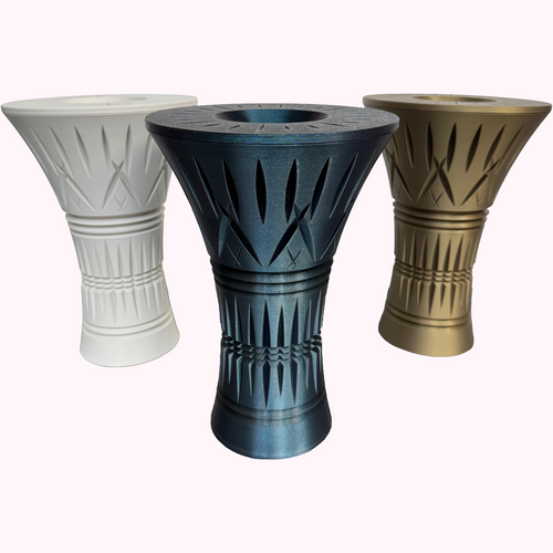 Signature Collection Sculptural Bouquet Vase available in Bone White, Onyx Shimmer, and Warm Bronze finishes.