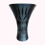 Signature Collection Sculptural Bouquet Vase in Onyx Shimmer finish.