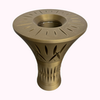Signature Collection Sculptural Bouquet Vase in Warm Bronze finish, angled view.