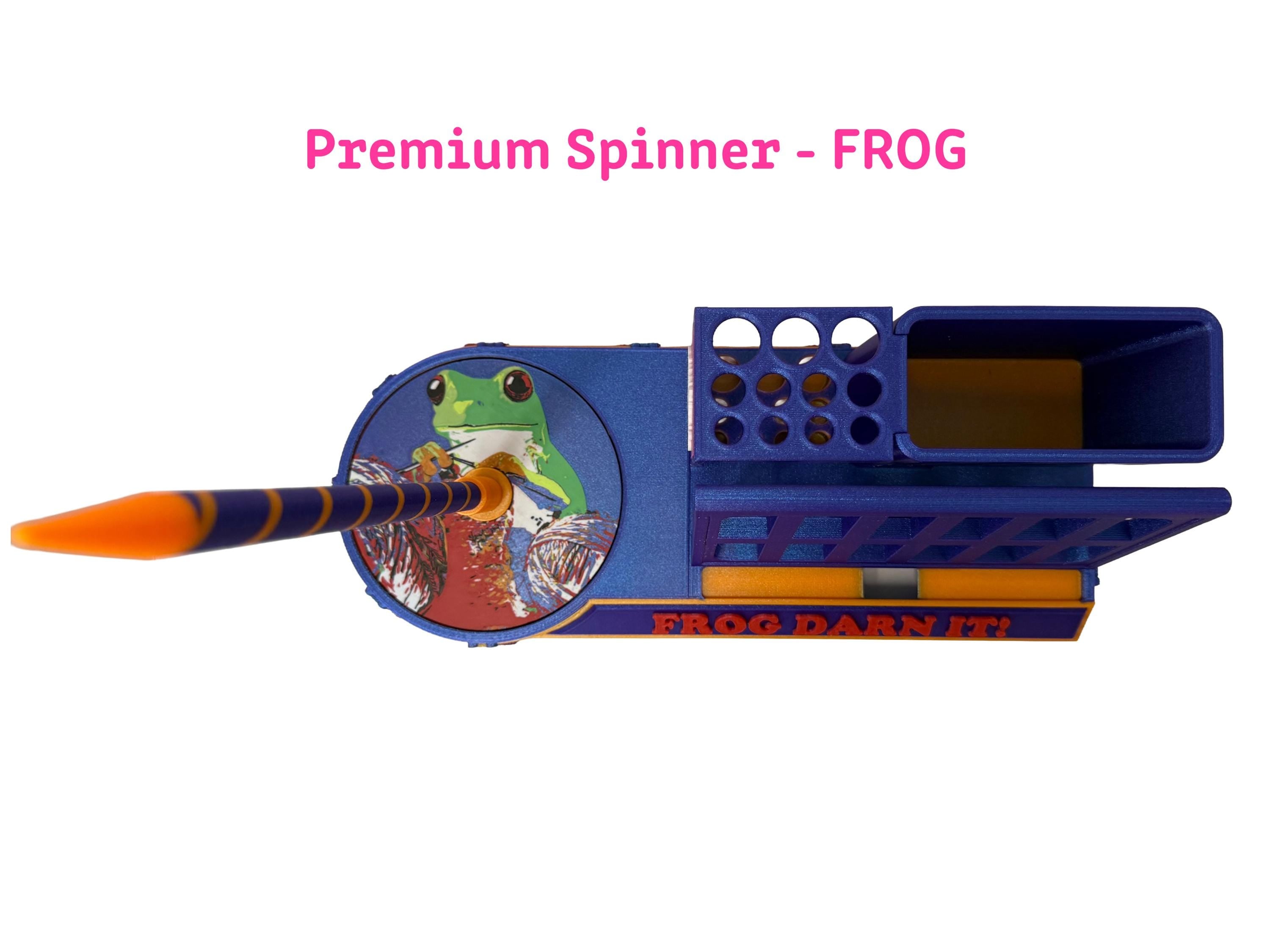 Premium Yarn Spinner with Phone Stand & Tool Caddy | Rotating Yarn Stand