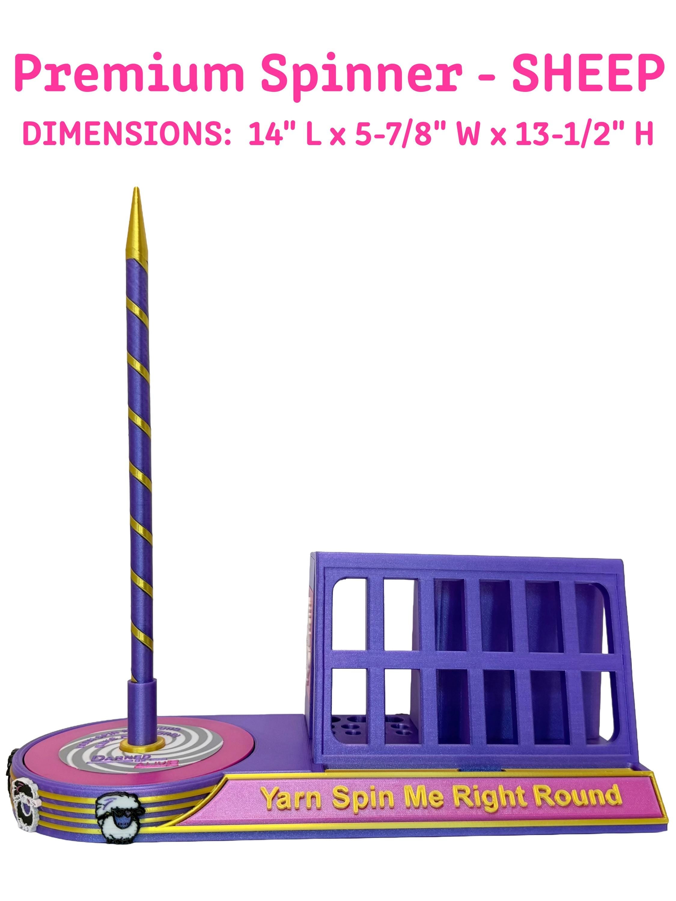 Premium Yarn Spinner with Phone Stand & Tool Caddy | Rotating Yarn Stand