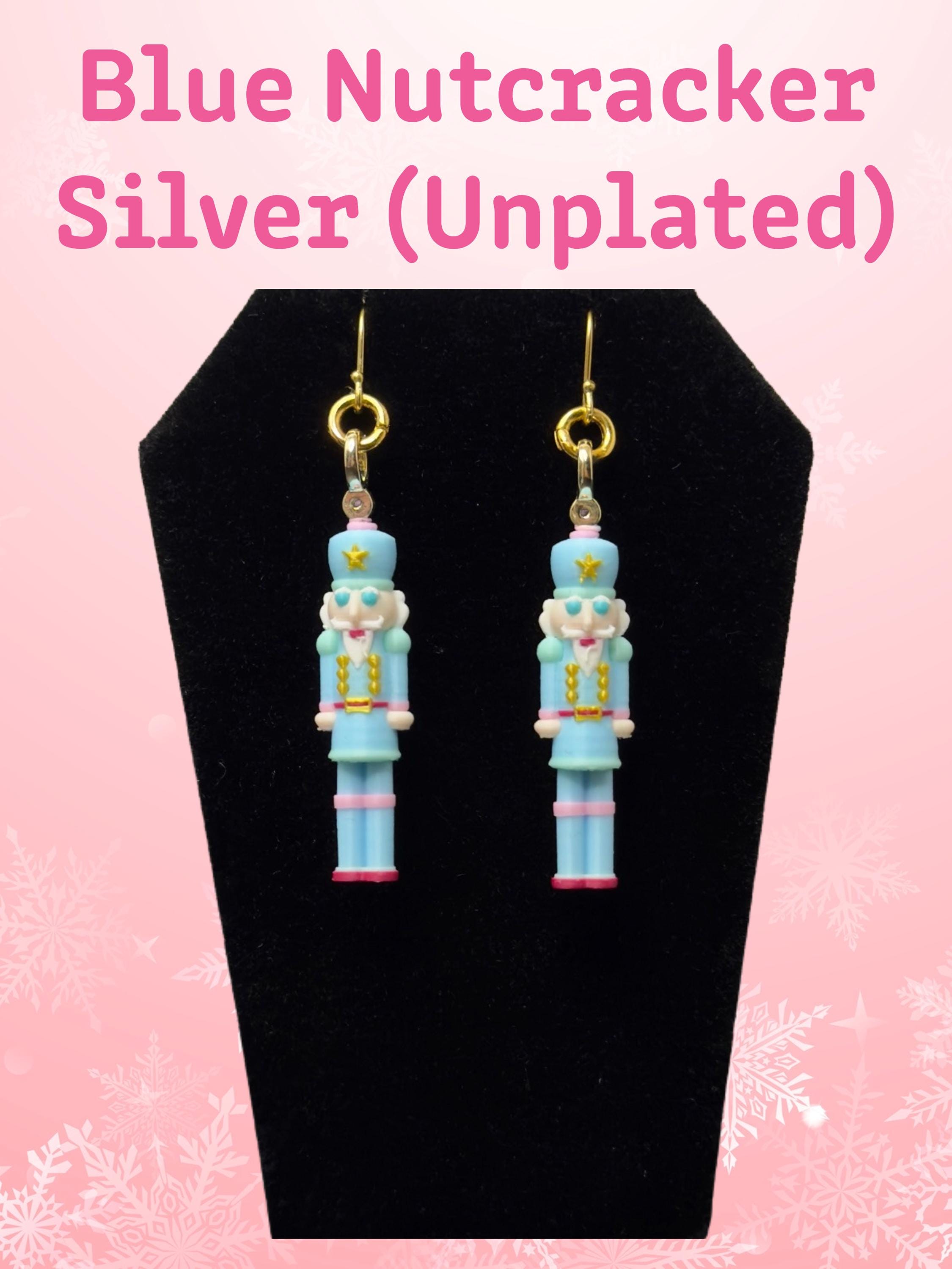 Nutcracker Dangle Earrings 925 Sterling Silver Cute Character Jewelry