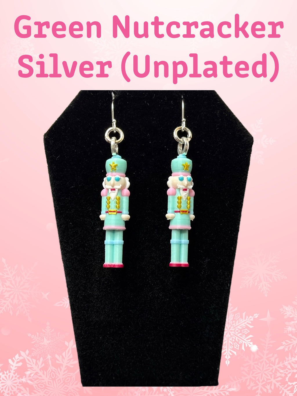 Nutcracker Dangle Earrings 925 Sterling Silver Cute Character Jewelry