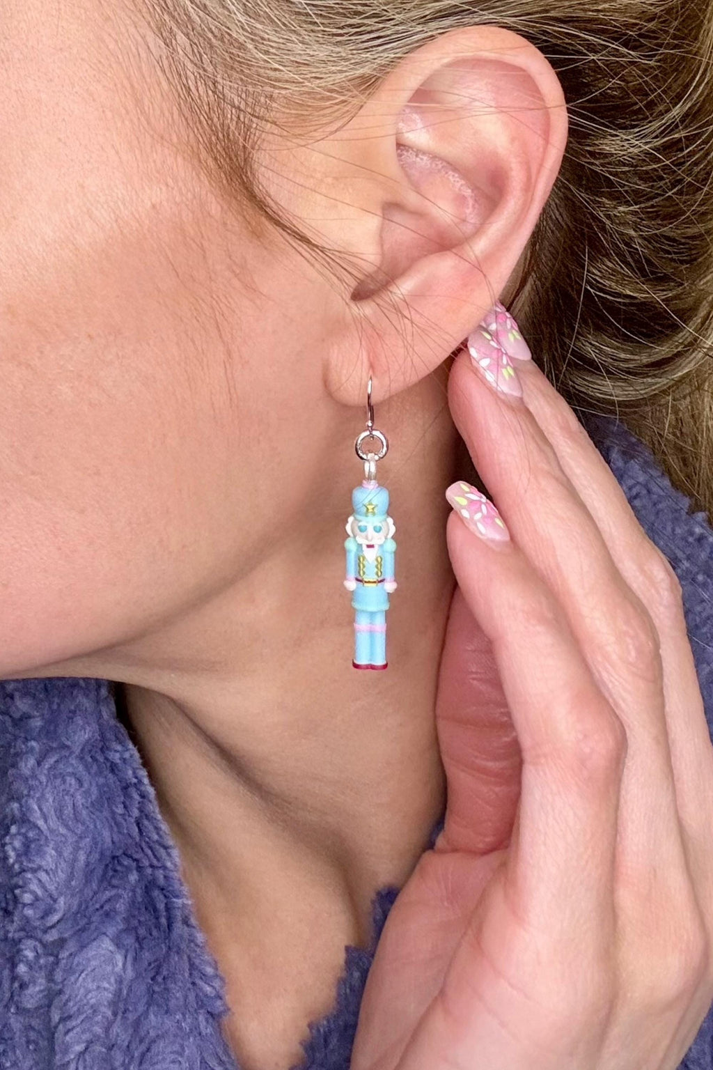 Nutcracker Dangle Earrings 925 Sterling Silver Cute Character Jewelry