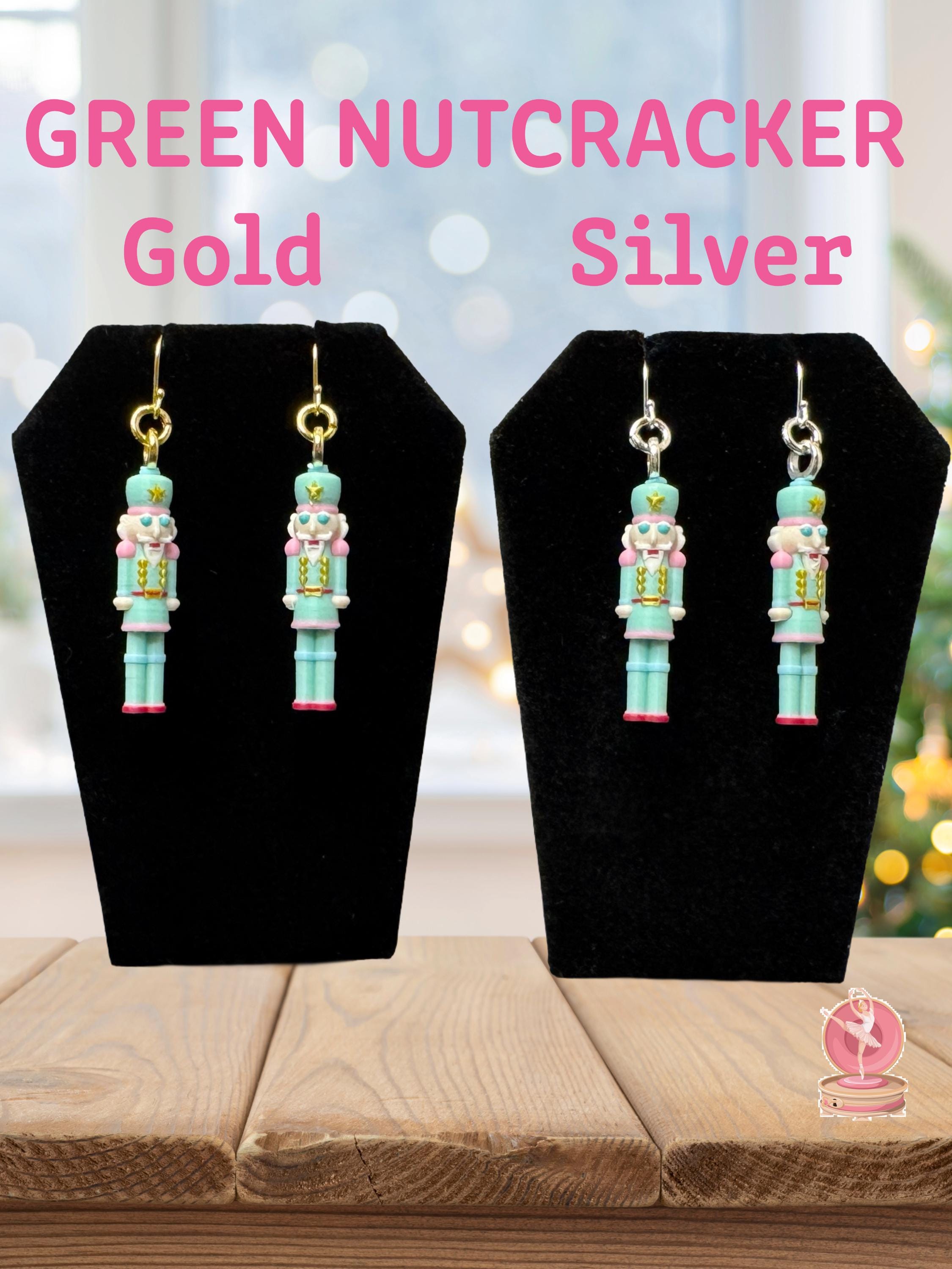 Nutcracker Dangle Earrings 925 Sterling Silver Cute Character Jewelry