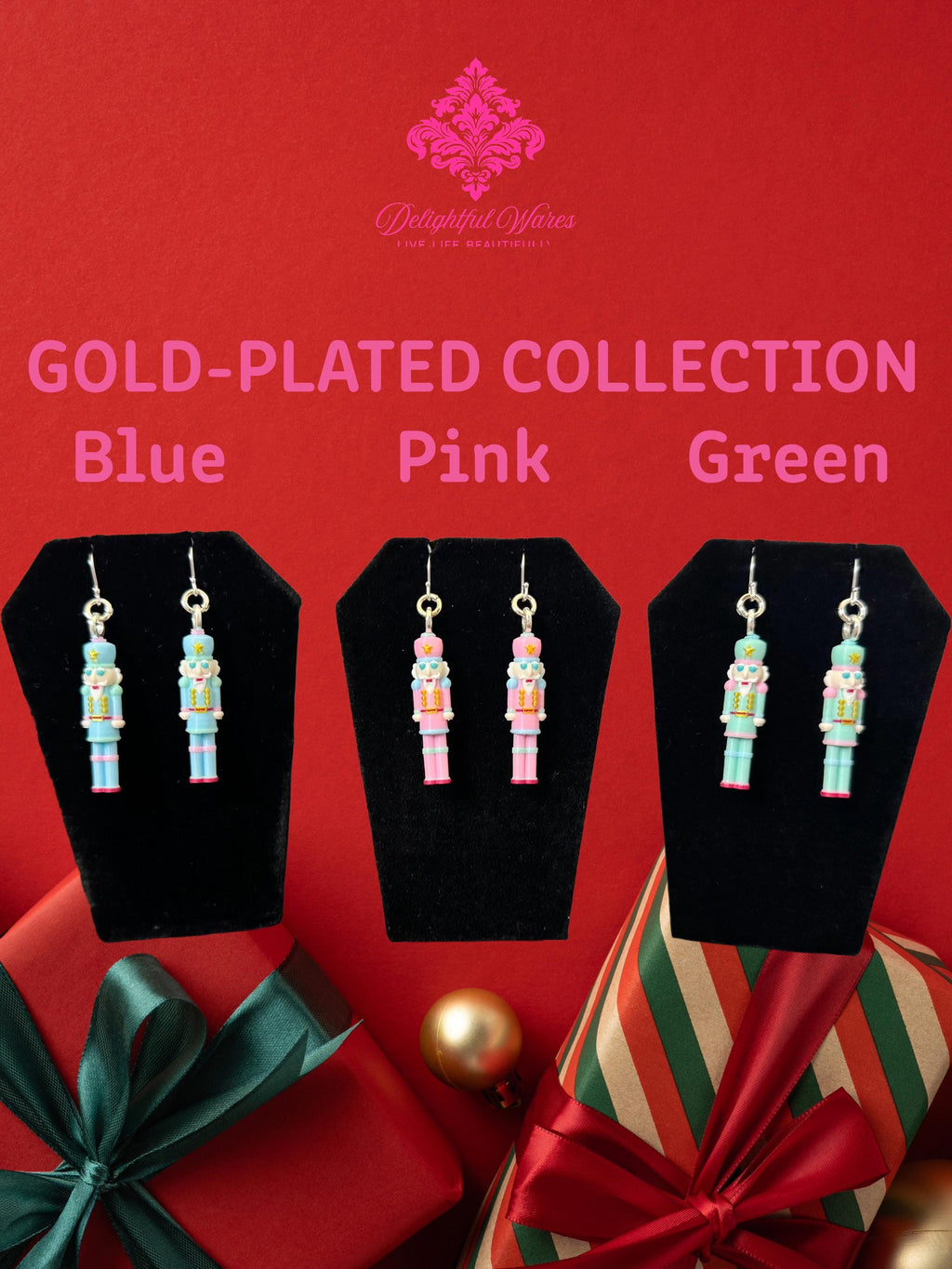 Nutcracker Dangle Earrings 925 Sterling Silver Cute Character Jewelry