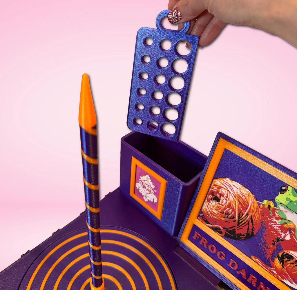 Luxury Yarn Spinner with Phone & Tablet Stand | Premium Craft Workstation