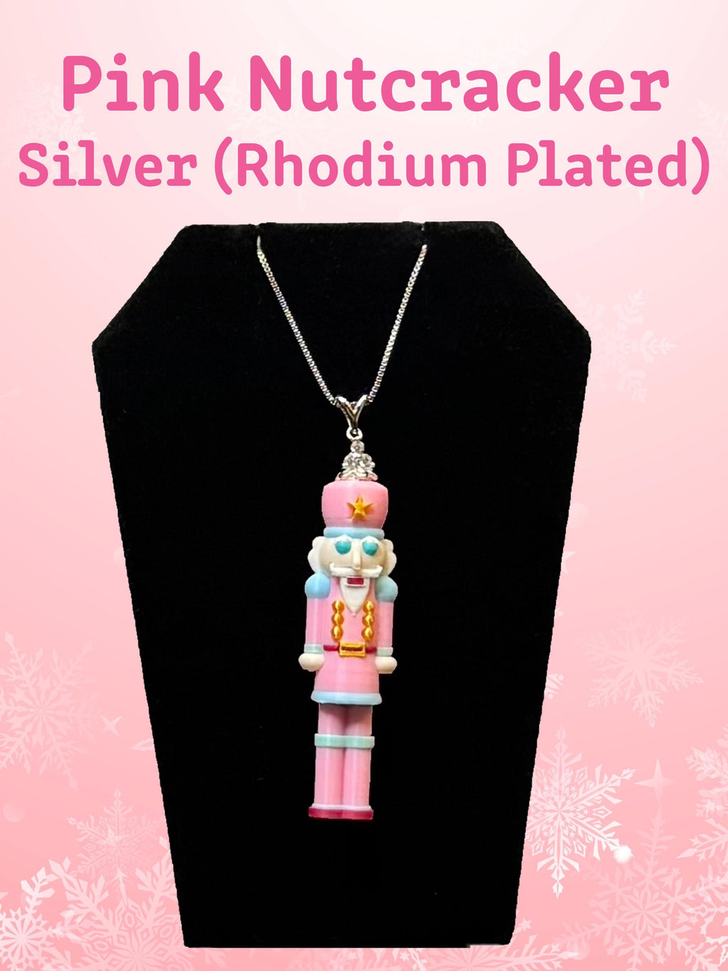 Nutcracker Pendant Necklace • 925 Sterling Silver • Cute Character Jewelry
