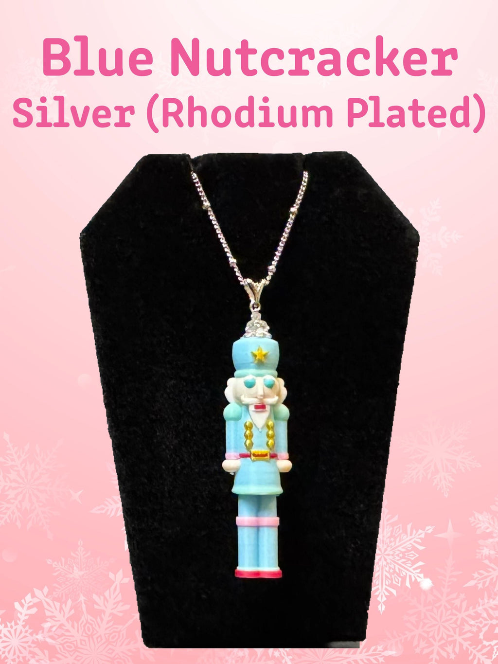 Nutcracker Pendant Necklace • 925 Sterling Silver • Cute Character Jewelry