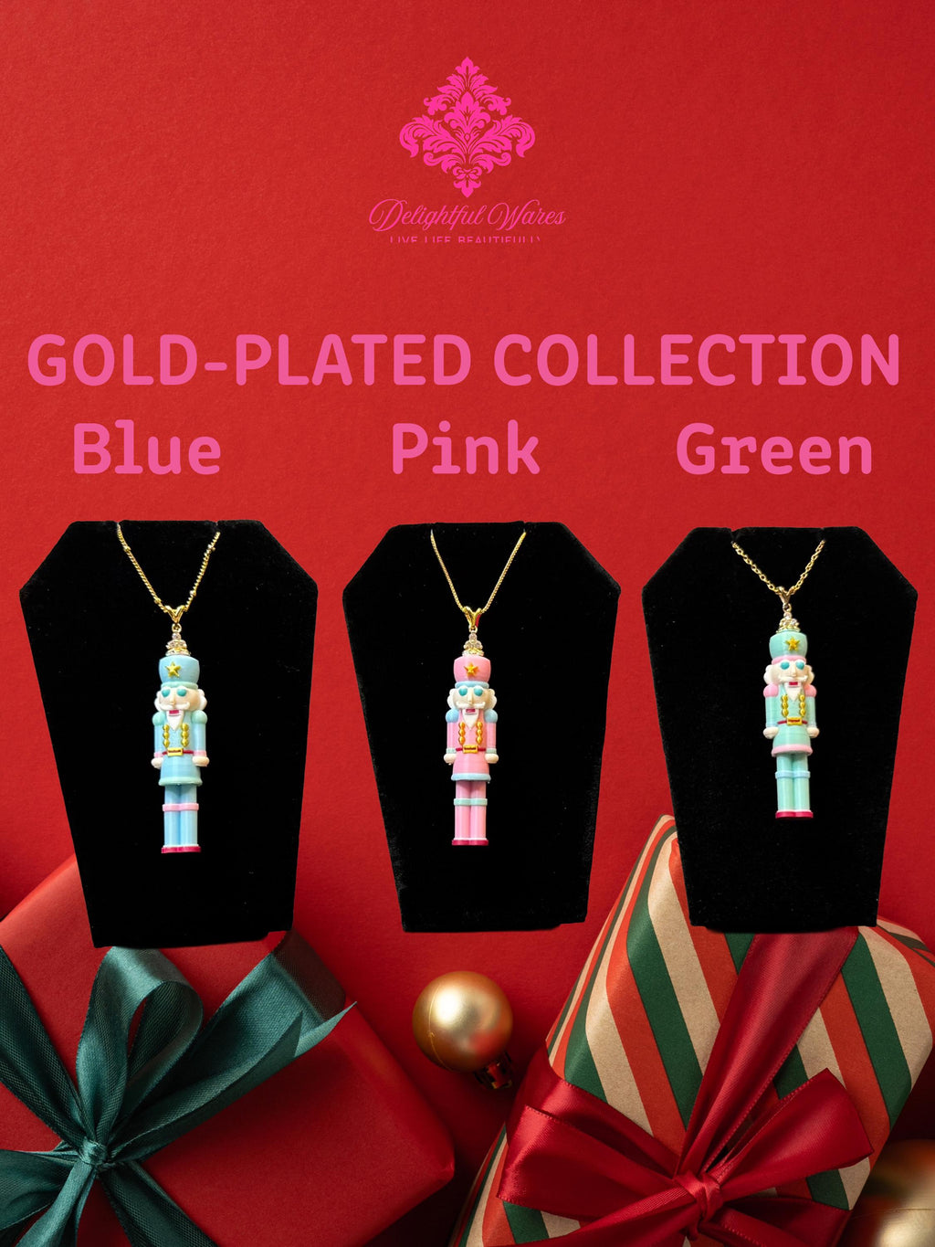 Nutcracker Pendant Necklace • 925 Sterling Silver • Cute Character Jewelry