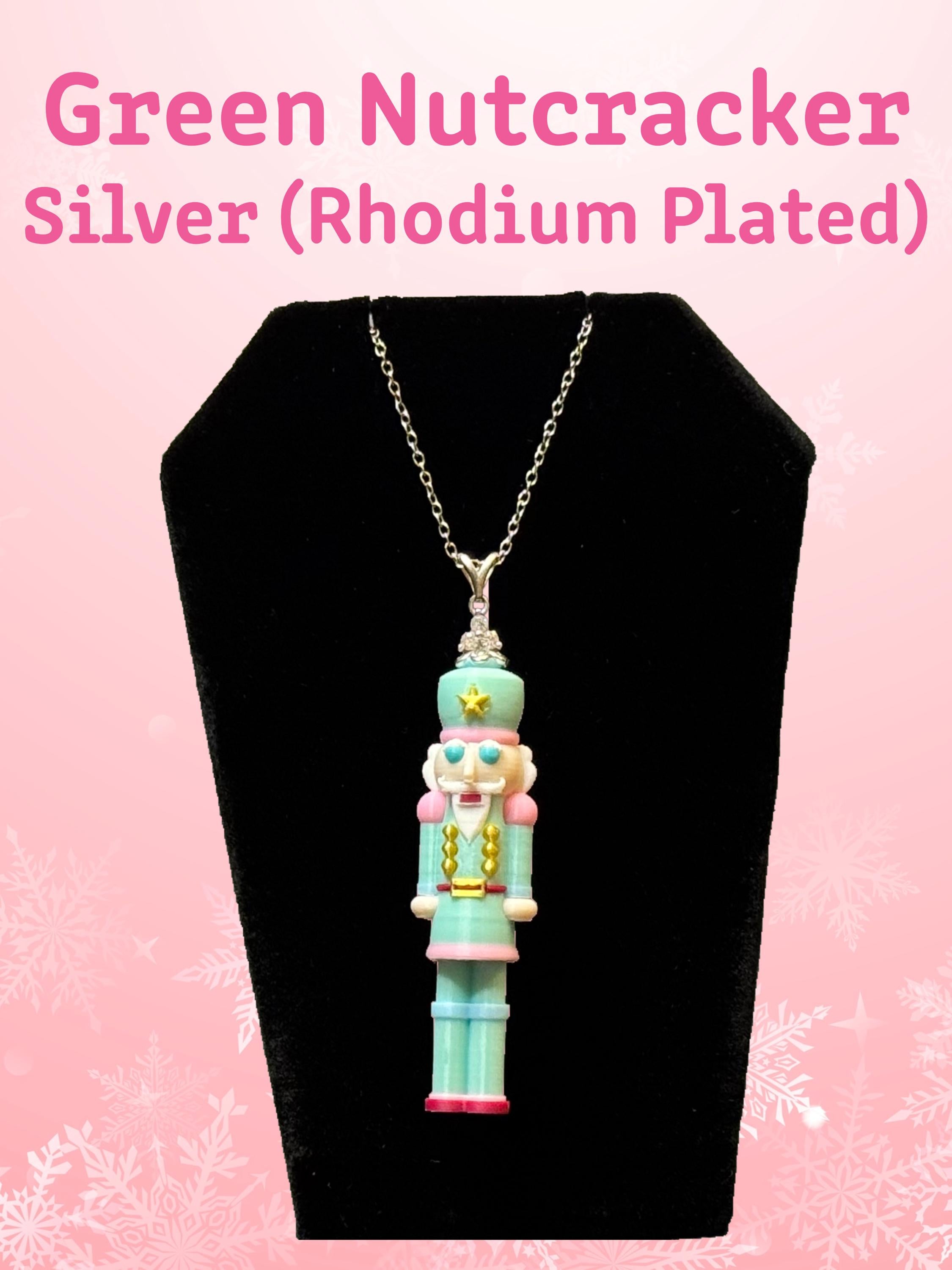 Nutcracker Pendant Necklace • 925 Sterling Silver • Cute Character Jewelry