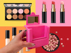 Makeup case with mirror sized for lipstick, cosmetics, and beauty essentials