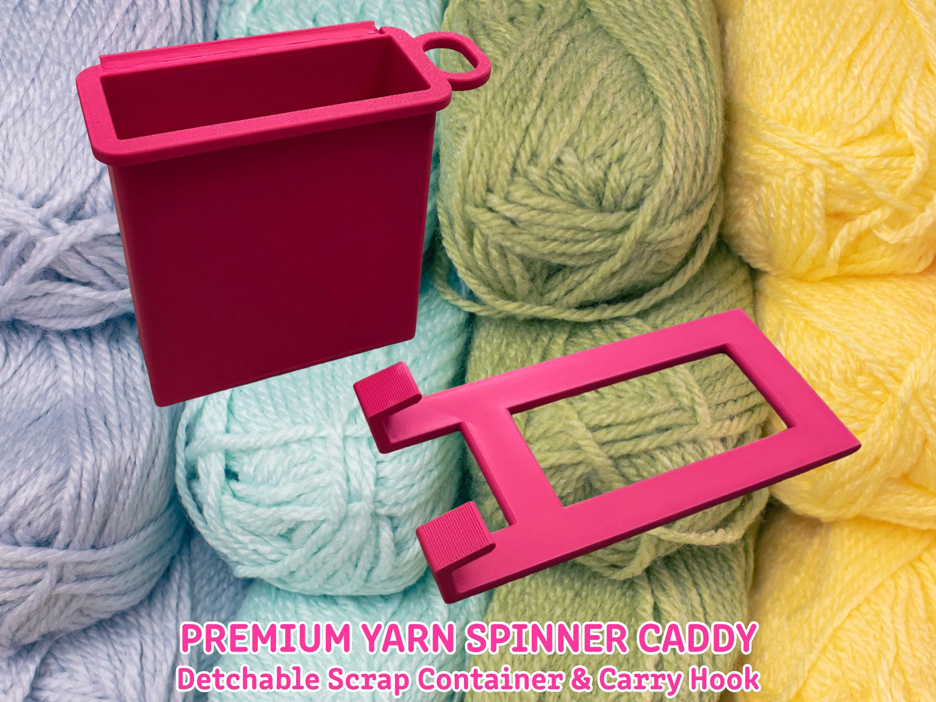 Premium Yarn Spinner with Phone Stand & Tool Caddy | Rotating Yarn Stand