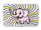 Pink Elephant magnetic pill box with removable 3-compartment insert