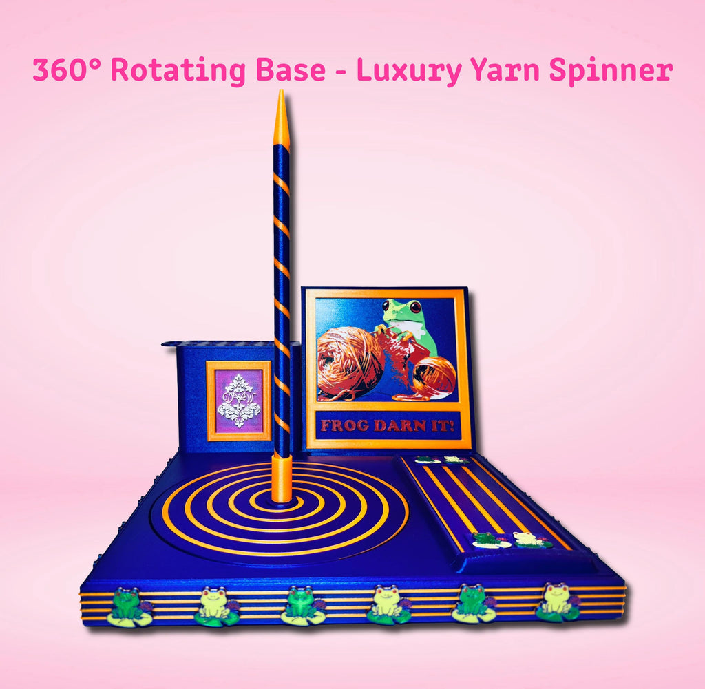 Luxury Yarn Spinner with Phone & Tablet Stand | Premium Craft Workstation