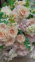 Grand Palais Platinum Floral Arrangement – Rosé Champagne – Bone White