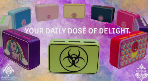 Magnetic Pill Box • Cute Travel Medication Case for Daily Pills