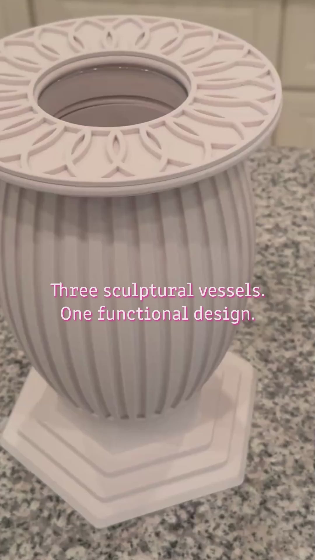 Bouquet, Atelier and Column vases with removable glass inserts